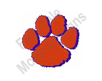 Tiger Pride Paw - Machine Embroidery Design, Tiger Pawprint Embroidery Pattern, Animal Paw Print Embroidery Design