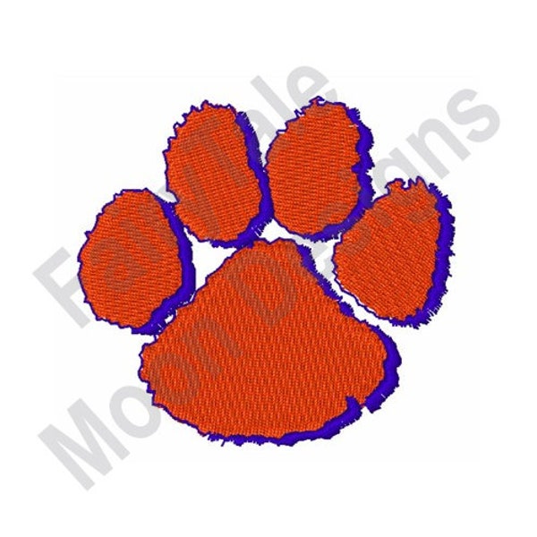 Tiger Pride Paw - Machine Embroidery Design, Tiger Pawprint Embroidery Pattern, Animal Paw Print Embroidery Design