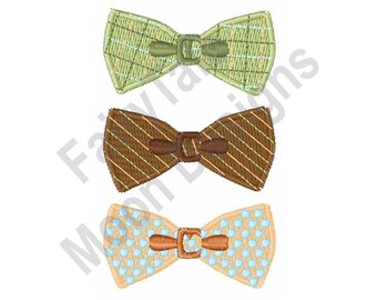 Bowties - Machine Embroidery Design, Men's Bow Tie Embroidery Pattern, Bowtie Border Embroidery Design