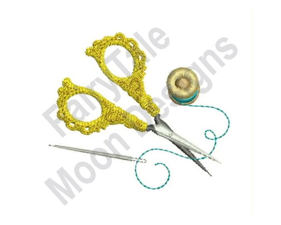 Scissors & Thread - Machine Embroidery Design, Sewing Scissors ...