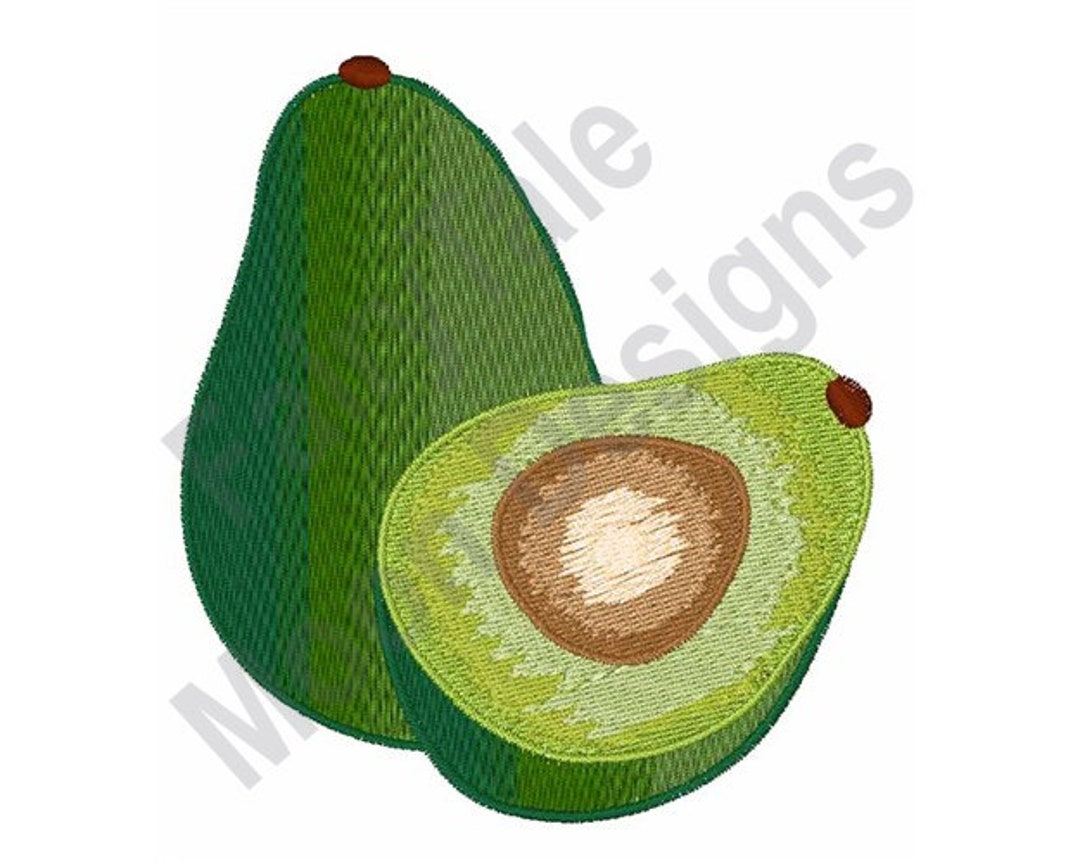 Avocados Machine Embroidery Design Avocado Half Embroidery Etsy