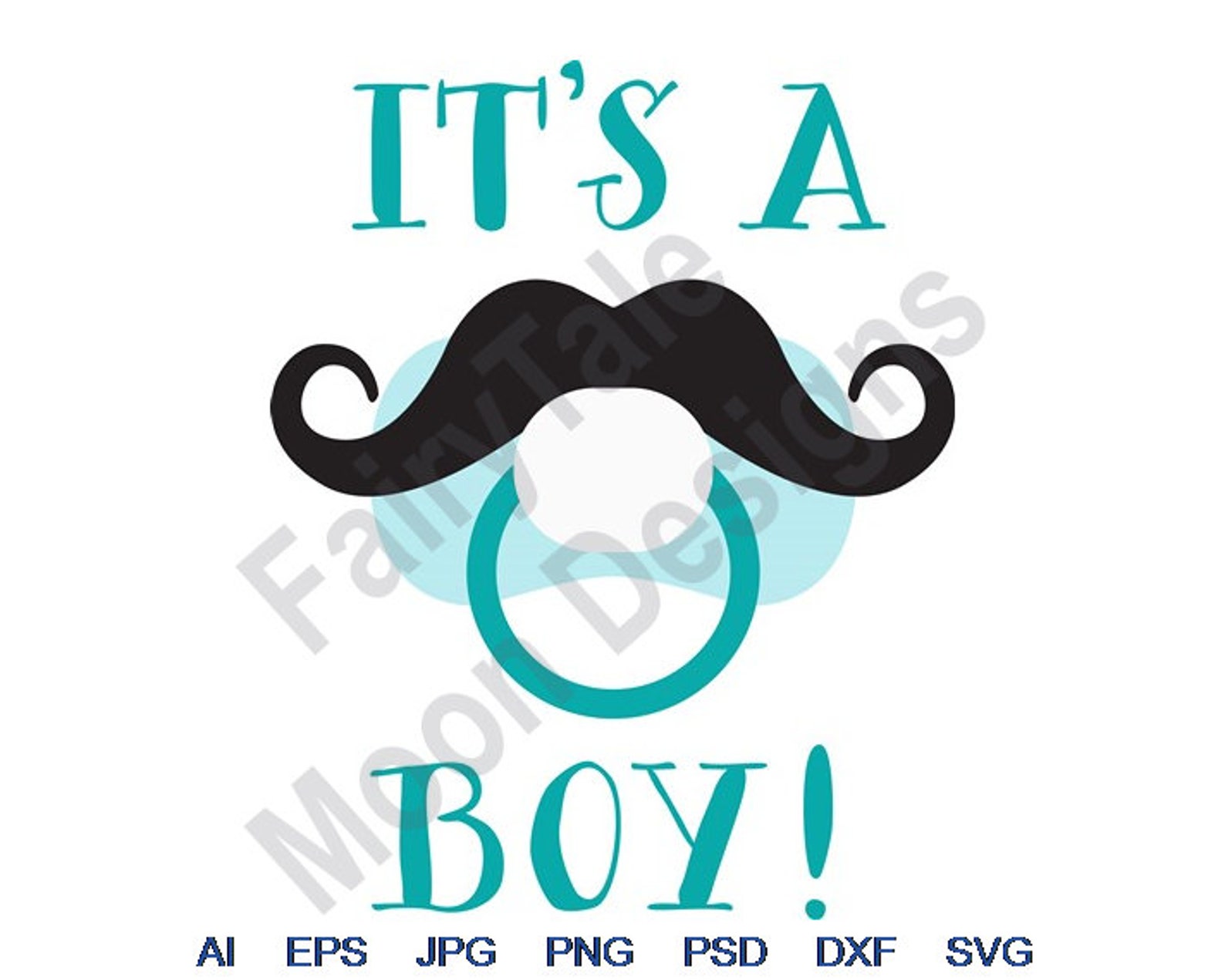 It's A Boy Svg Dxf Eps Png Jpg Vector Art Clipart | Etsy