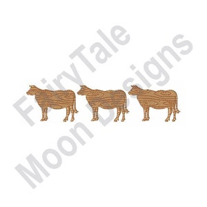 Cow Farm - Machine Embroidery Design, Cows Border Embroidery Pattern, Farming Embroidery Design, Farm Cows Border Embroidery Pattern