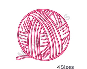 Ball Of Yarn - Machine Embroidery Design, Knitting Yarn Embroidery Pattern, Yarn Ball Embroidery Design