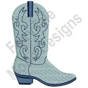 Cowboy Boot - Machine Embroidery Design, Western Boots Embroidery Pattern