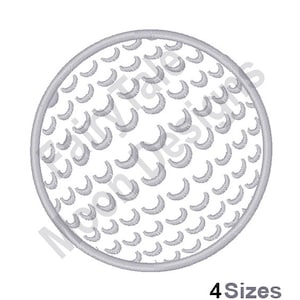 Golf Ball - Machine Embroidery Design, Golf Ball Outline Embroidery Pattern, Golfing Embroidery Design