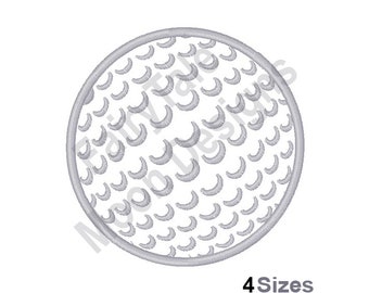 Golf Ball - Machine Embroidery Design, Golf Ball Outline Embroidery Pattern, Golfing Embroidery Design