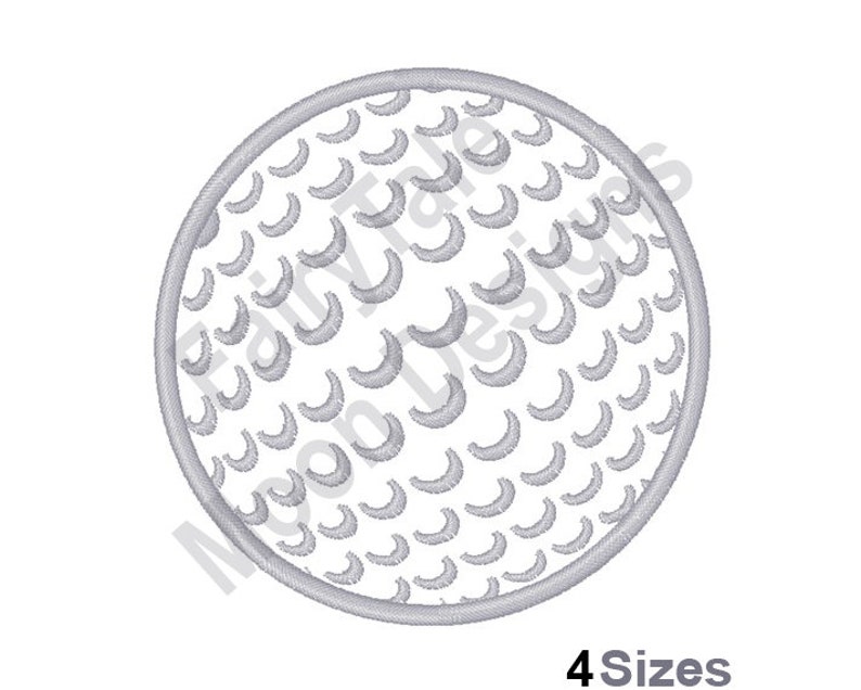 Golf Ball Machine Embroidery Design Golf Ball Outline Etsy