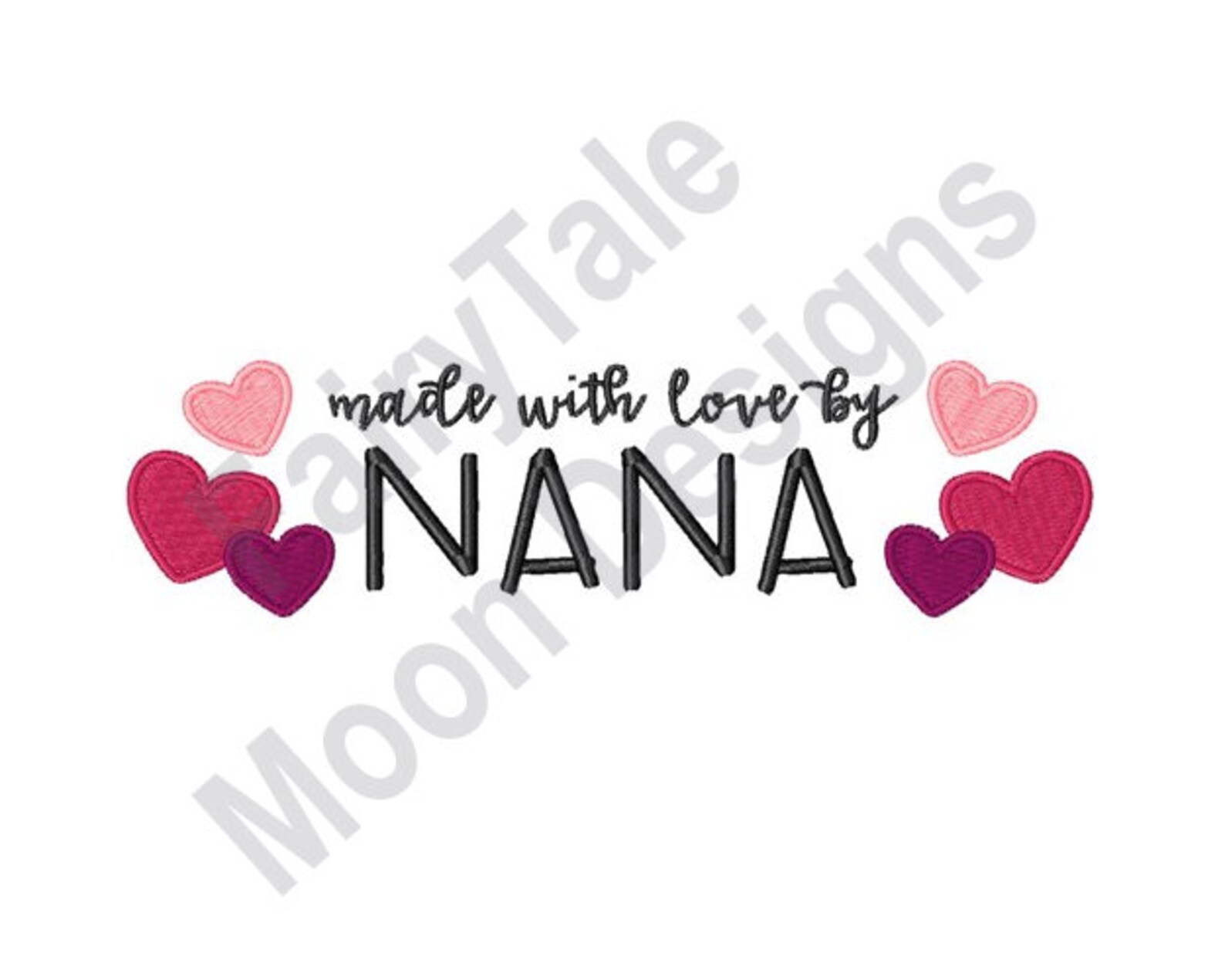Made With Love by Nana Machine Embroidery Design Made by Etsy Canada