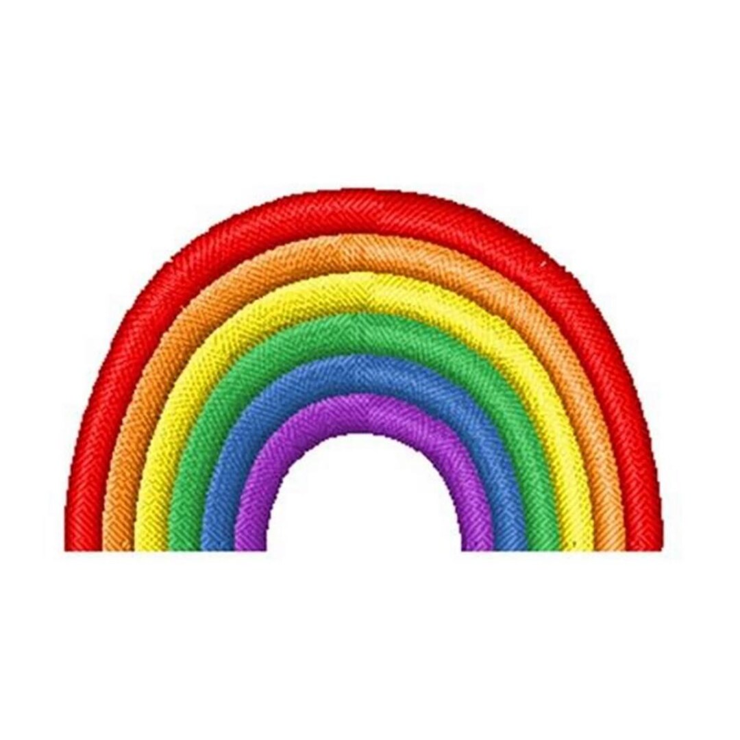 Rainbow - Machine Embroidery Design - 4 Sizes, Multicolor Rainbow ...