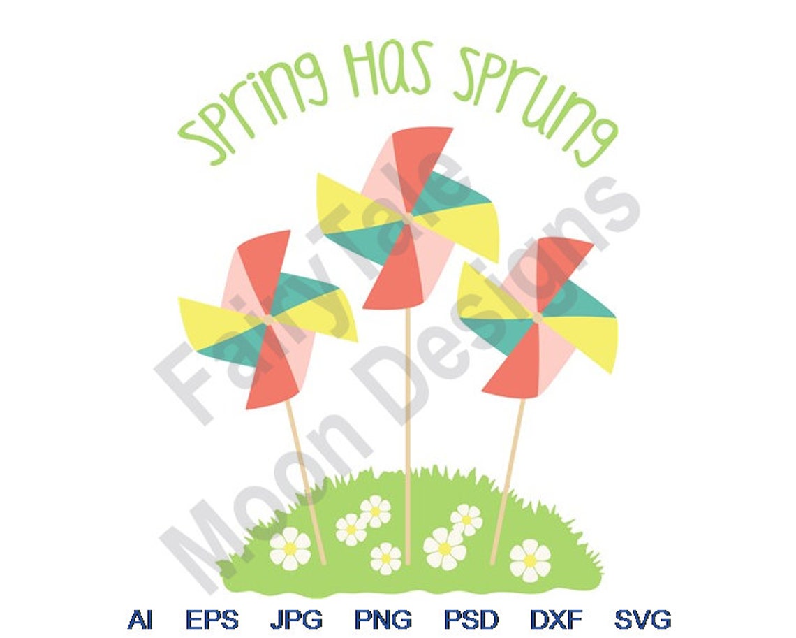 Spring Has Sprung Svg Dxf Eps Png Jpg Vector Art - Etsy