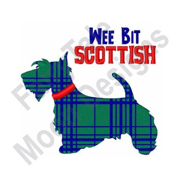 We Bit Scottish - Machine Embroidery Design, Scottish Terrier Stickdatei, Tartan Scottie Dog Design, Terrier Dog Embroidery Design