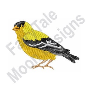 Eastern Goldfinch - Machine Embroidery Design, American Goldfinch Embroidery Pattern, Finch Embroidery Design, Yellow Bird Embroidery Design