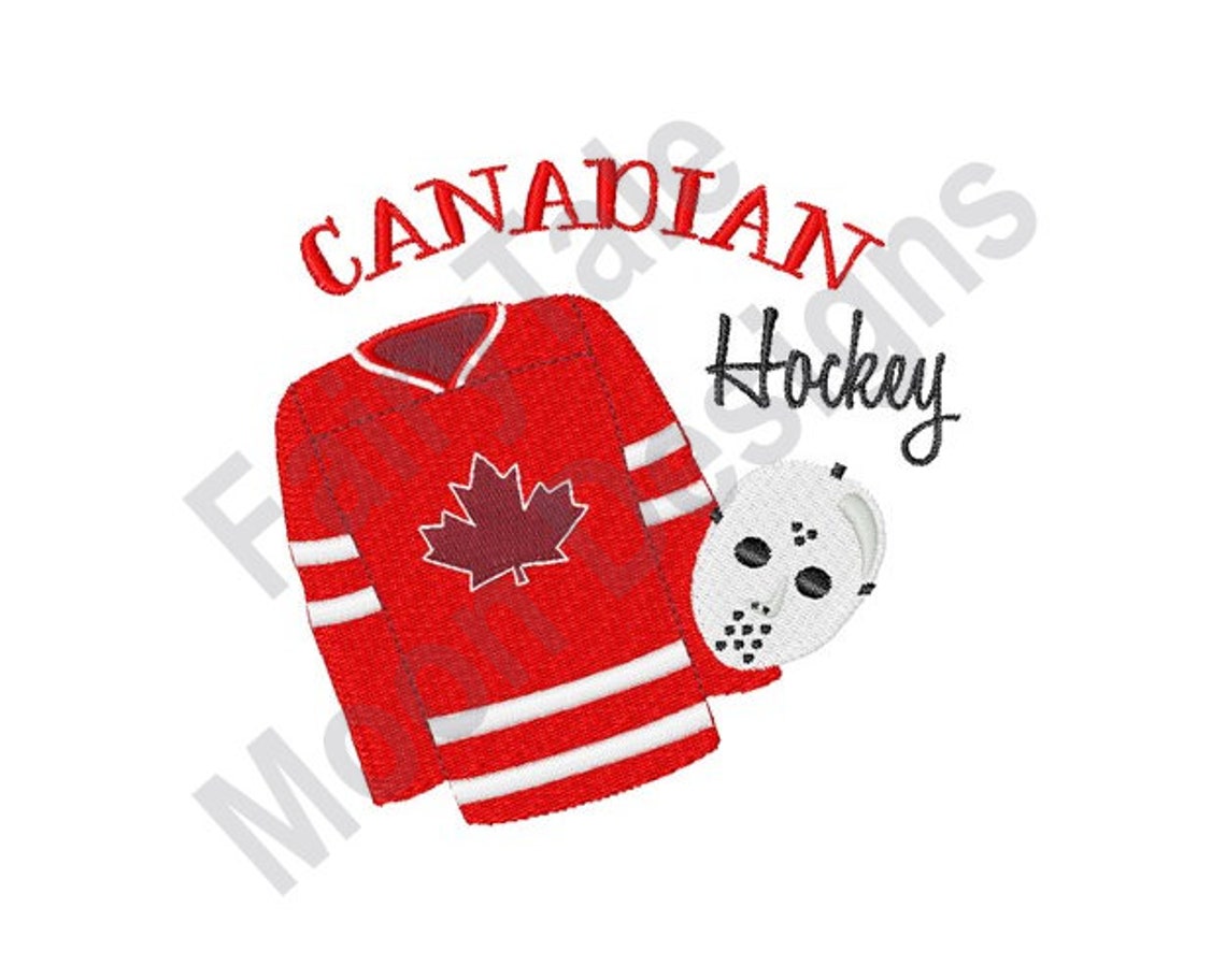 Canadian Hockey Machine Embroidery Design Canada Hockey Etsy