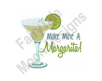 Zrób mi Margaritę – projekt haftu maszynowego, wzór haftu Margarity, projekt haftu koktajlu z tequilą, projekt drinka alkoholowego