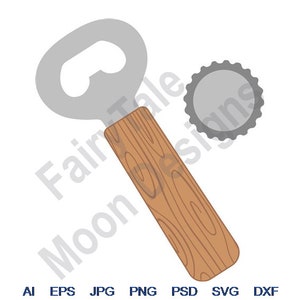Beer Bottle Opener - Svg, Dxf, Eps, Png, Jpg, Vector Art, Clipart, Cut File, Bottle Opener Svg, Bottle Cap Svg, Beer Opener Svg