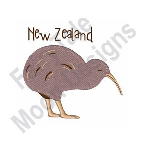 New Zealand Kiwi Bird - Machine Embroidery Design, Kiwi Bird Embroidery Pattern, New Zealand Kiwi Bird Embroidery Design