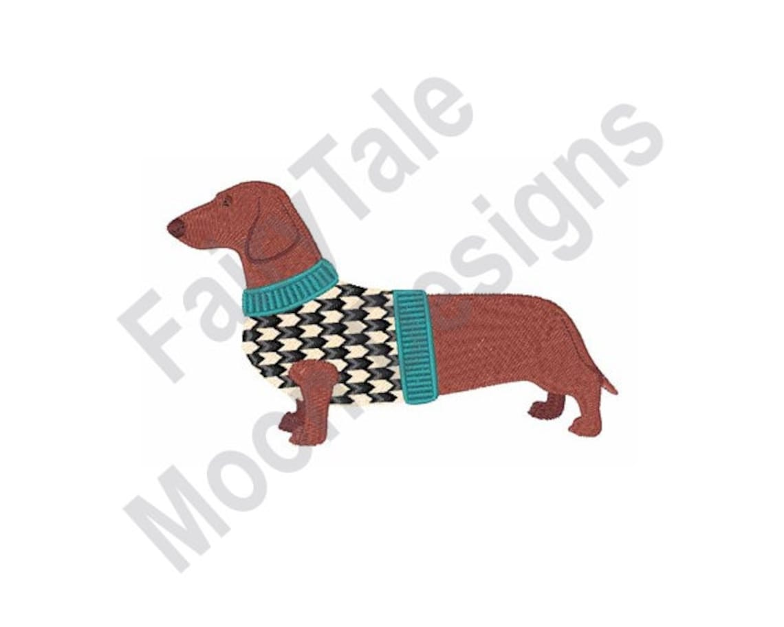Dachshund Machine Embroidery Design Sausage Dog Embroidery Etsy Australia