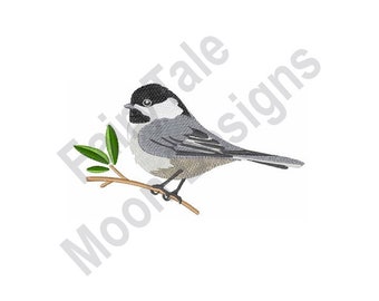 embroidered chickadee sweatshirt