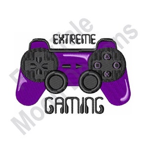 Extreme Gaming - Machine Embroidery Design, Video Game Controller Embroidery Pattern, Gaming Controller Embroidery Design
