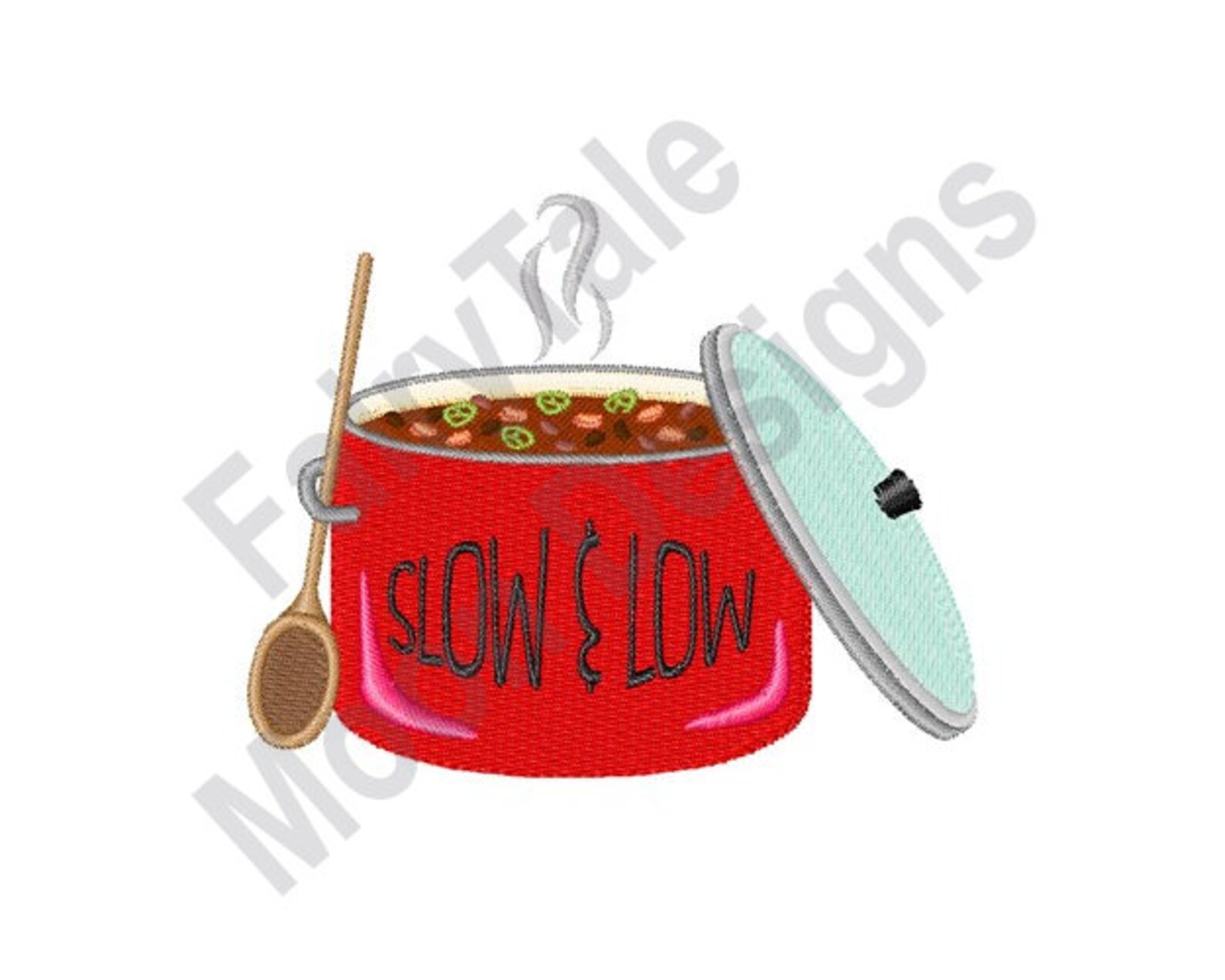 Slow & Low Machine Embroidery Design Chili Beef Stew Etsy