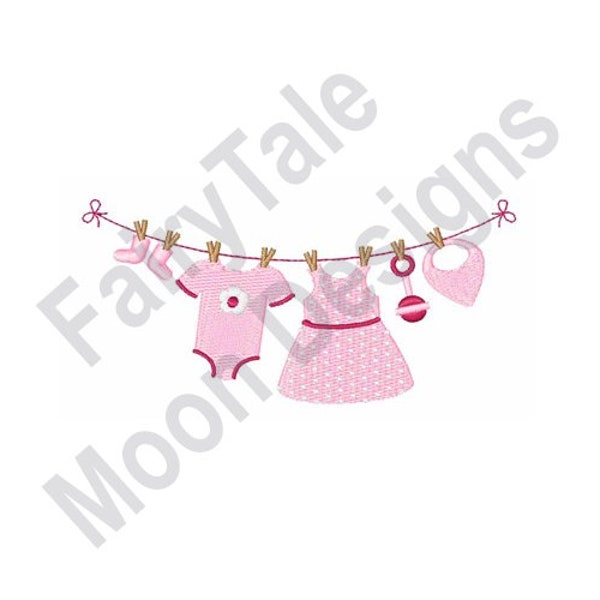 Laundry Clothesline Embroidery Etsy