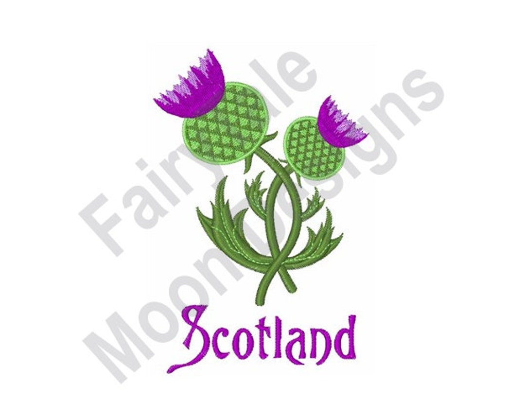 Scotland Machine Embroidery Design, Scottish Thistle Embroidery Pattern, Scotch Thistle Design
