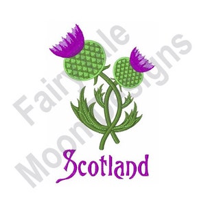Scotland - Machine Embroidery Design, Scottish Thistle Embroidery Pattern, Scotch Thistle Design, Cotton Thistle Flower Embroidery Design