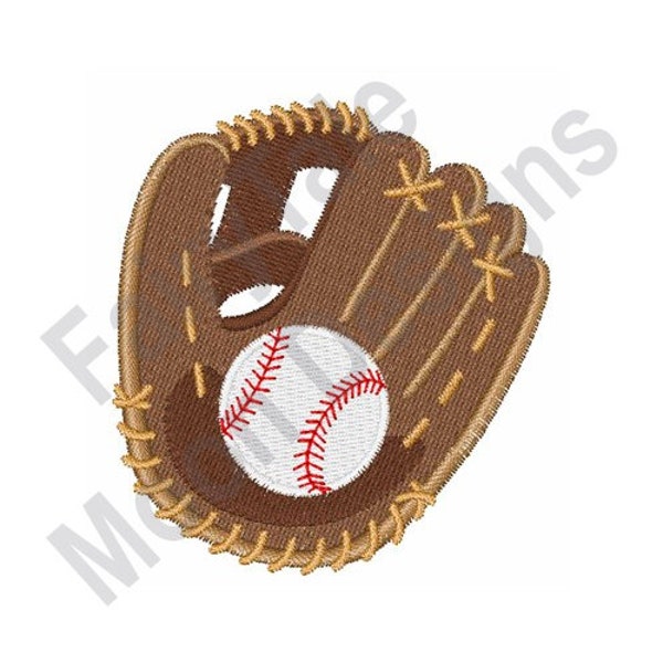 Baseball Glove & Ball - Machine Embroidery Design, Baseball Embroidery Pattern, Baseball Glove Design, Baseball Mitt Embroidery Pattern