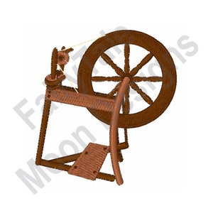 Spinning Wheel - Machine Embroidery Design, Antique Spinning Wheel Embroidery Pattern, Old School Spinning Wheel