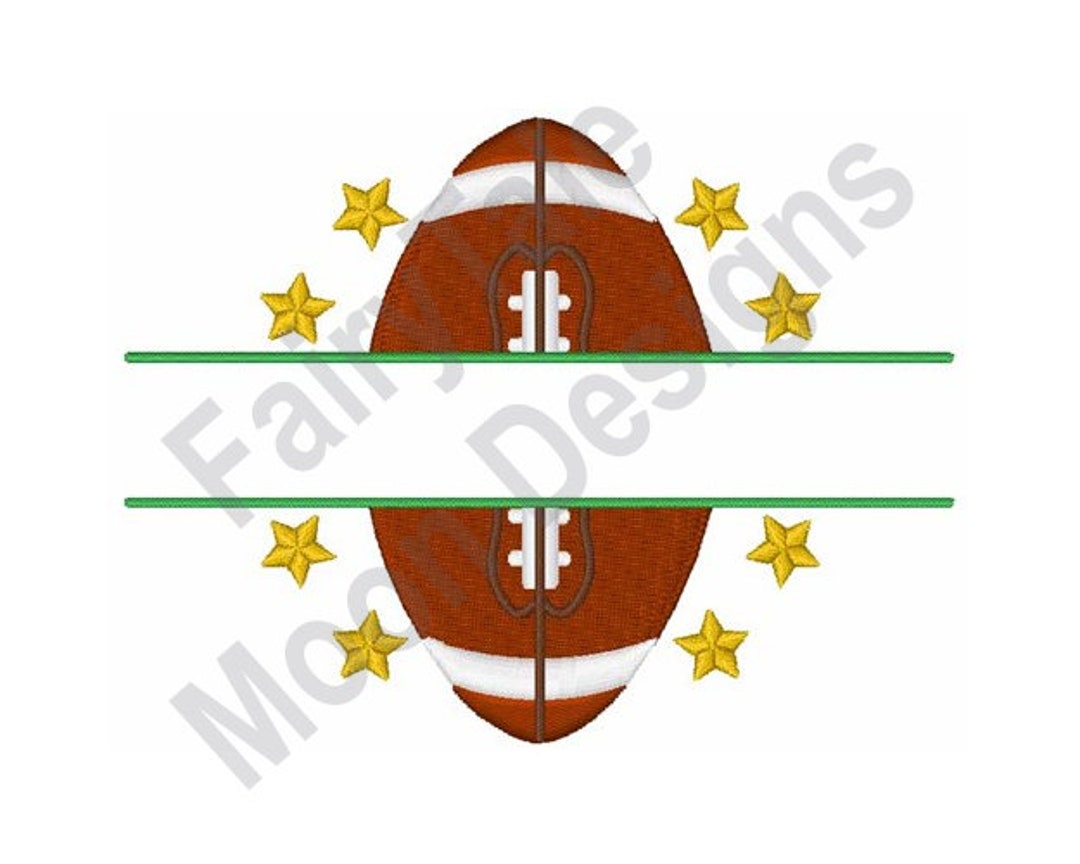 Football Split Frame Football Split Frame Machine Embroidery Design, Football Split ...