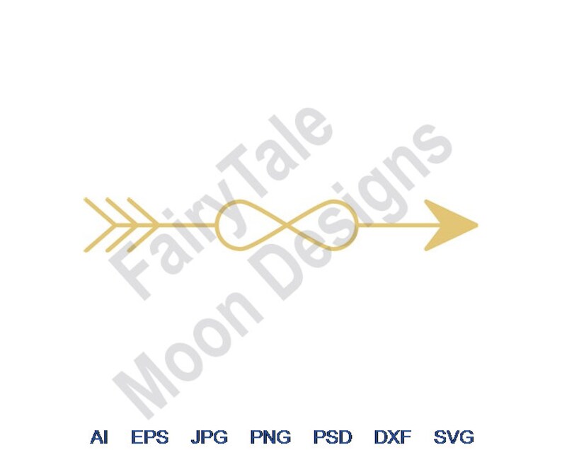 Infinity Arrow Svg Dxf Eps Png Jpg Vector Art Clipart - Etsy