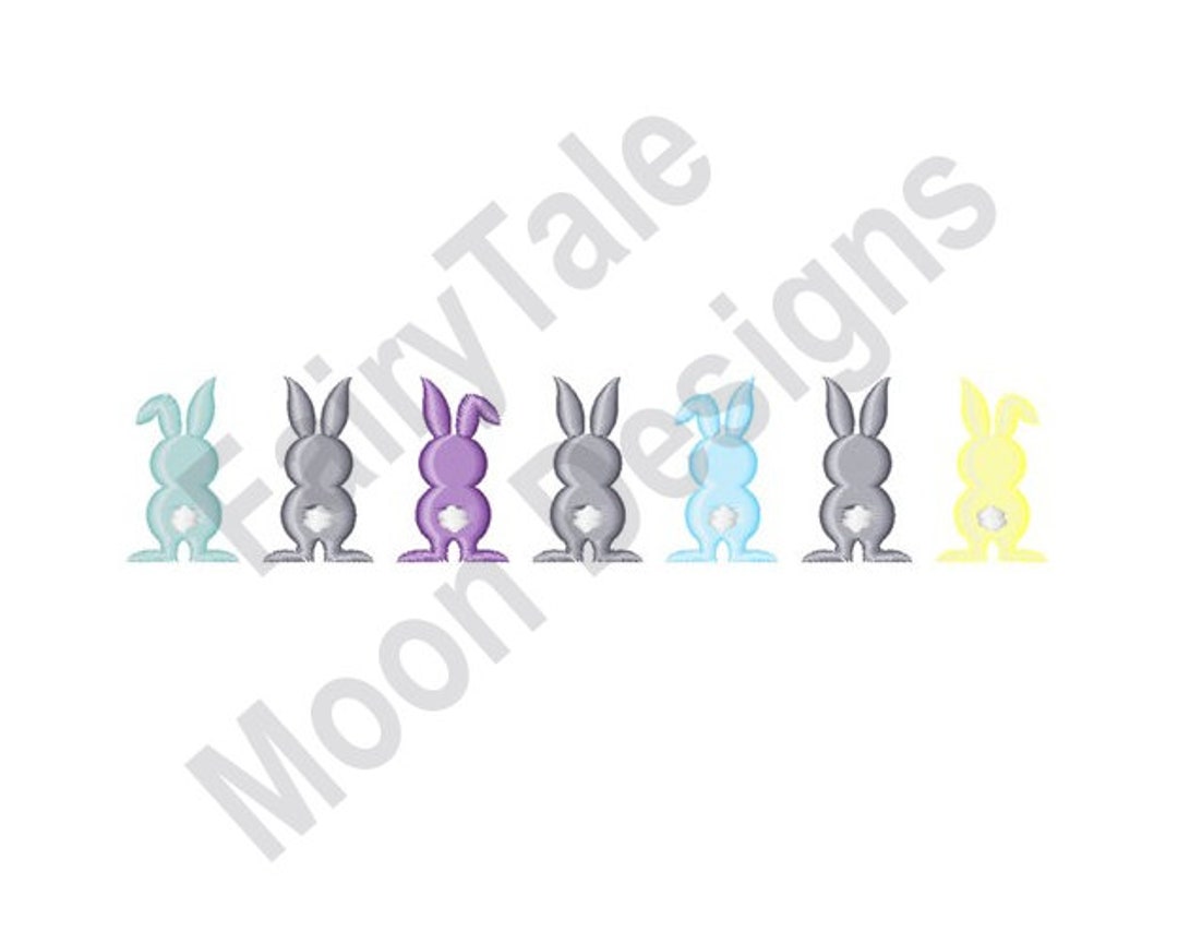 Bunny Border Machine Embroidery Design, Easter Bunnies Border ...