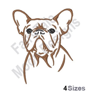 French Bulldog - Machine Embroidery Design, Frenchie Embroidery Pattern, French Bulldog Embroidery Design
