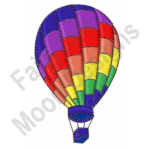 Hot Air Balloon - Machine Embroidery Design, Adventure Flight Embroidery Pattern, Hot Air Balloon Embroidery Design