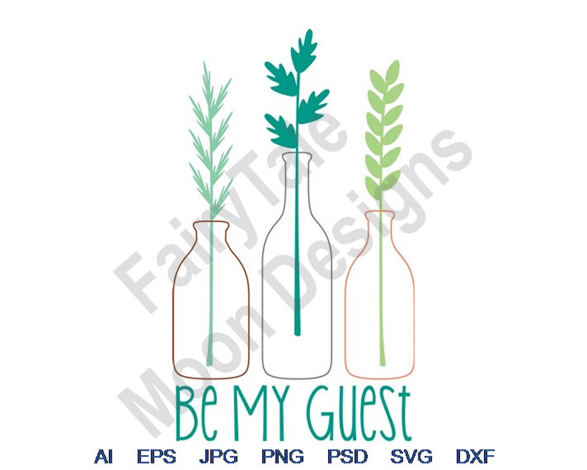 Be My Guest Svg Dxf Eps Png Jpg Vector Art Clipart - Etsy