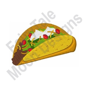 Tacos - Machine Embroidery Design, Mexican Food Embroidery Pattern, Taco Food Embroidery, Tortilla Design, Taquito Embroidery Design