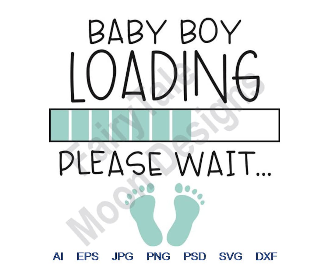 Baby Boy Loading Svg, Dxf, Eps, Png, Jpg, Vector Art, Clipart, Cut File