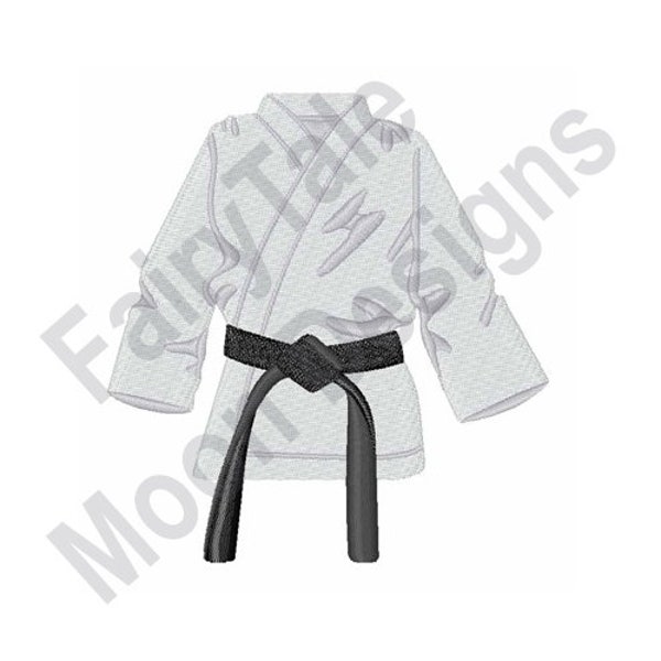 Karategi Uniform - Maschinenstickerei Design, Karate Uniform Stickmuster, Kimono Design, Kampfsport Stickdatei, Black Belt Design