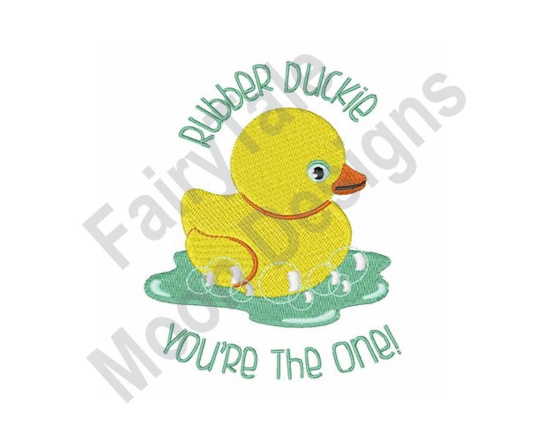 Rubber Duckie You're the One Machine Embroidery Design, Bath Time