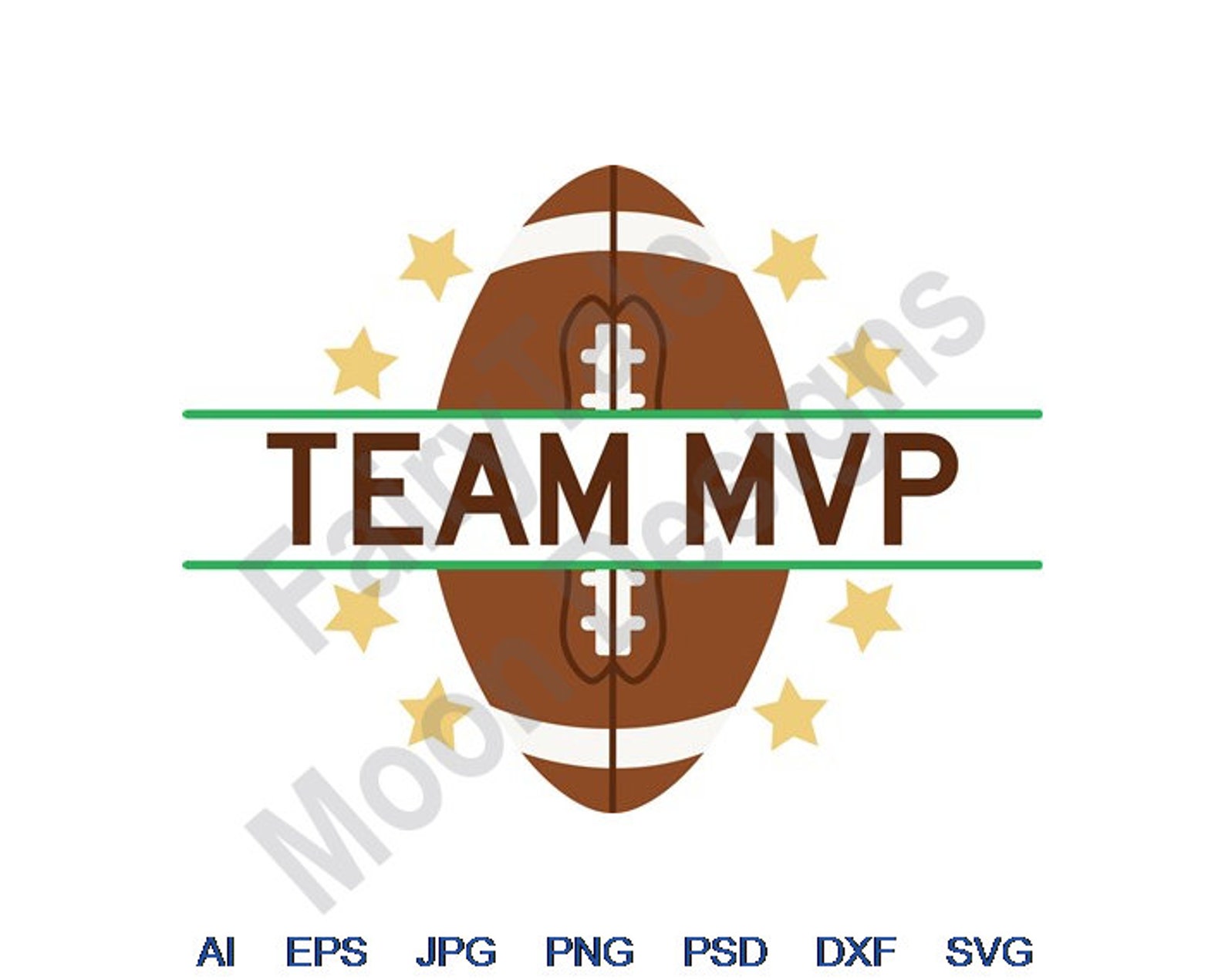 Team MVP Svg Dxf Eps Png Jpg Vector Art Clipart Cut Etsy.de