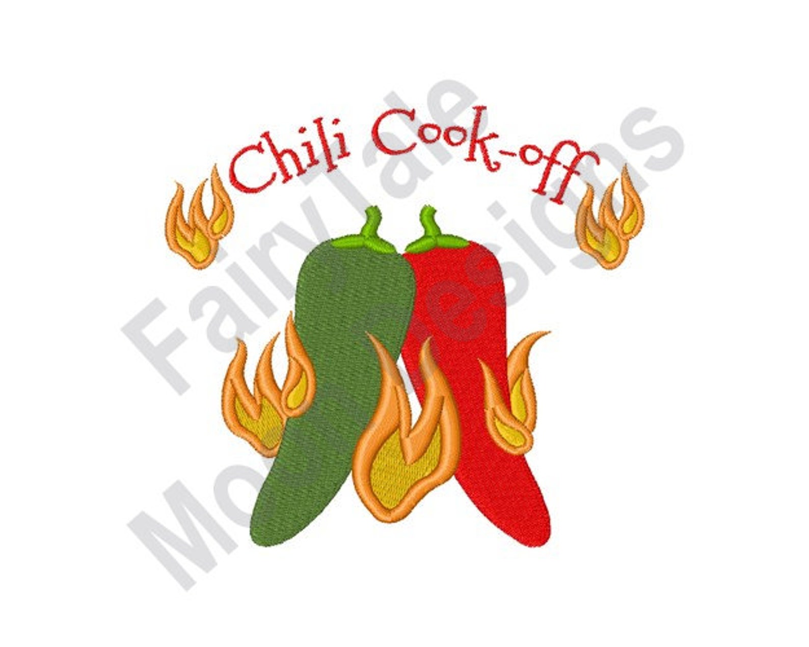 Chili CookOff Machine Embroidery Design Etsy