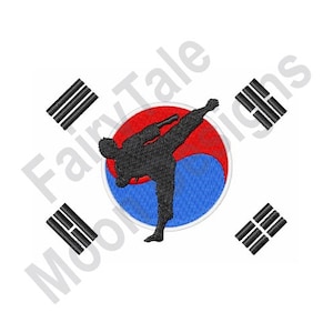 Tae Kwon Do - Machine Embroidery Design, TaeKwonDo Kick Embroidery Pattern, Korean Martial Art Embroidery Design