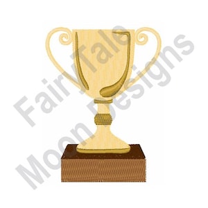 Trofeo - Disegno per ricamo a macchina, Schema per ricamo del premio per il primo posto del vincitore, Trofeo d&#39;oro, Vincitore del primo posto, Disegno per la Coppa del Campione