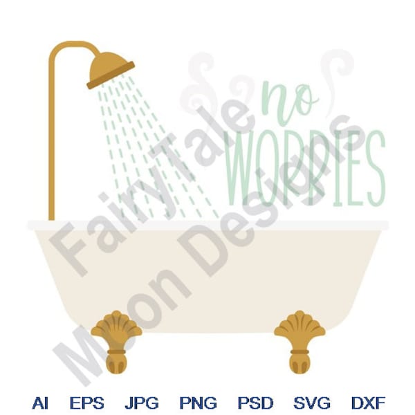 Vector Clawfoot Tub Etsy