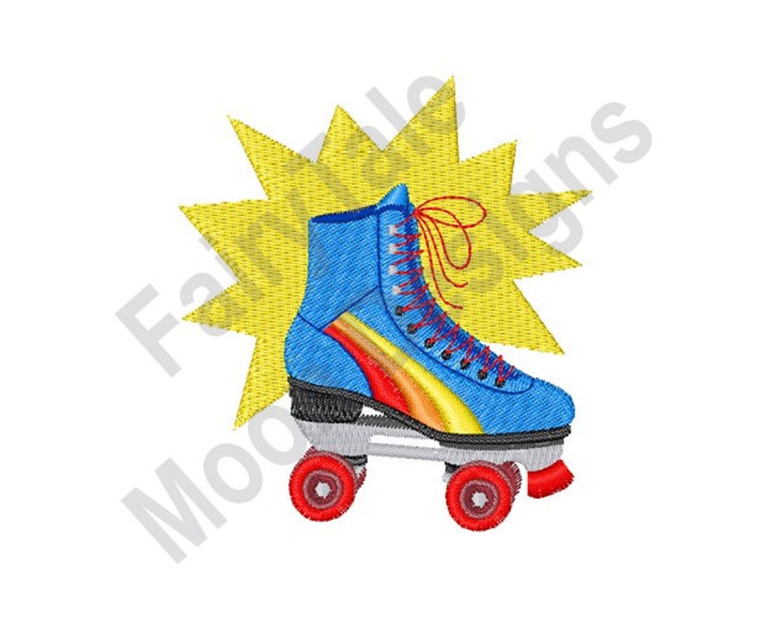 Roller Skate Machine Embroidery Design Roller Skate Boot Etsy