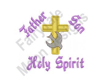 Father, Son, And The Holy Spirit - Machine Embroidery Design, Christian Cross Embroidery Pattern, Trinity Embroidery Design