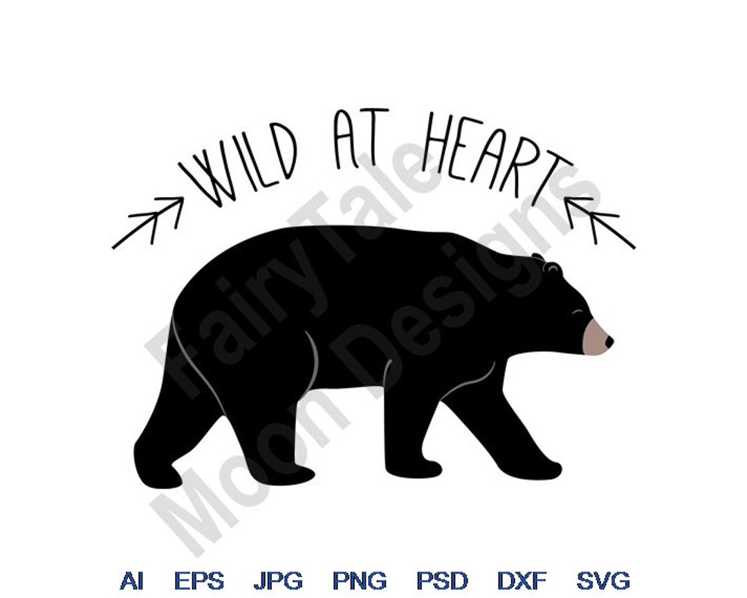 Wild at Heart Svg, Dxf, Eps, Png, Jpg, Vector Art, Clipart, Cut File ...