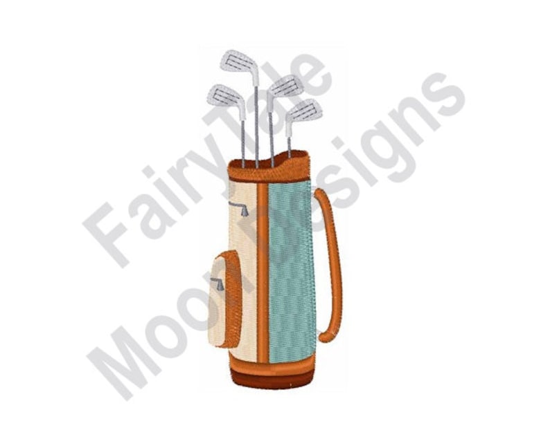 Golf Bag Machine Embroidery Design Golf Clubs Bag Etsy