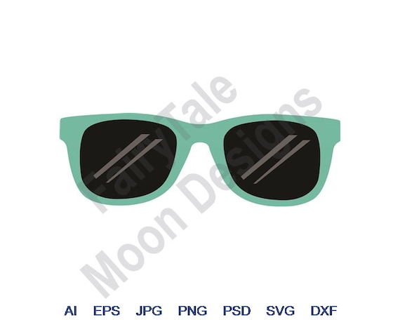 Sunglasses Vector Summer Glass Fashion Sunglasses Svg, Dxf, Eps
